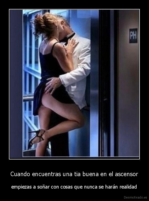 Cuando encuentras una tia buena en el ascensor