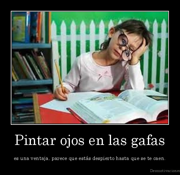 Pintar ojos en las gafas