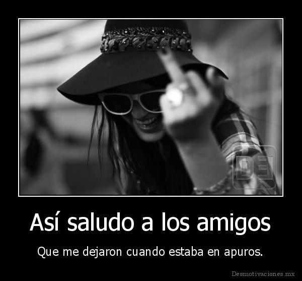 Así saludo a los amigos