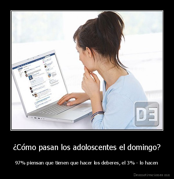 ¿Cómo pasan los adoloscentes el domingo?