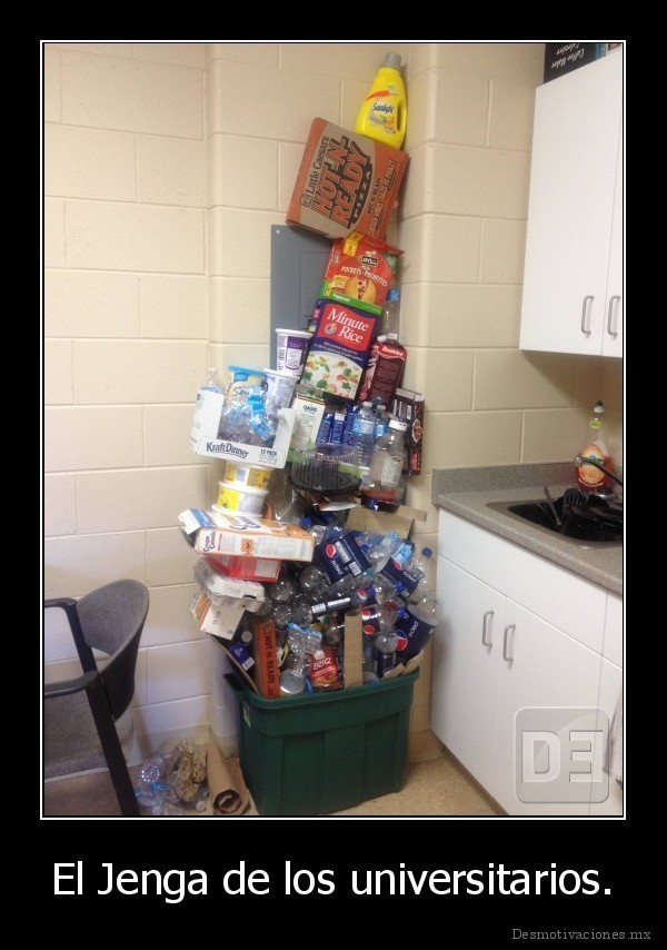El Jenga de los universitarios.