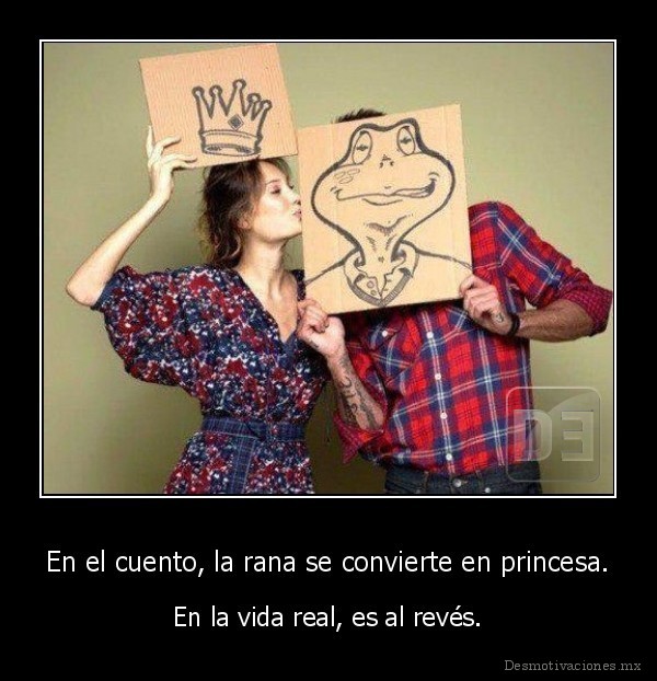 En el cuento, la rana se convierte en princesa.