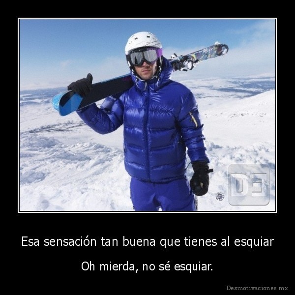 Esa sensación tan buena que tienes al esquiar