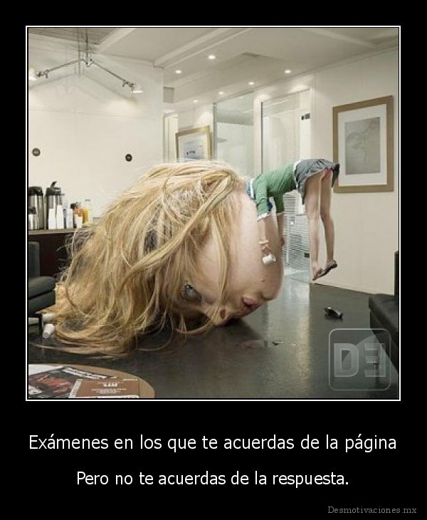 Exámenes en los que te acuerdas de la página