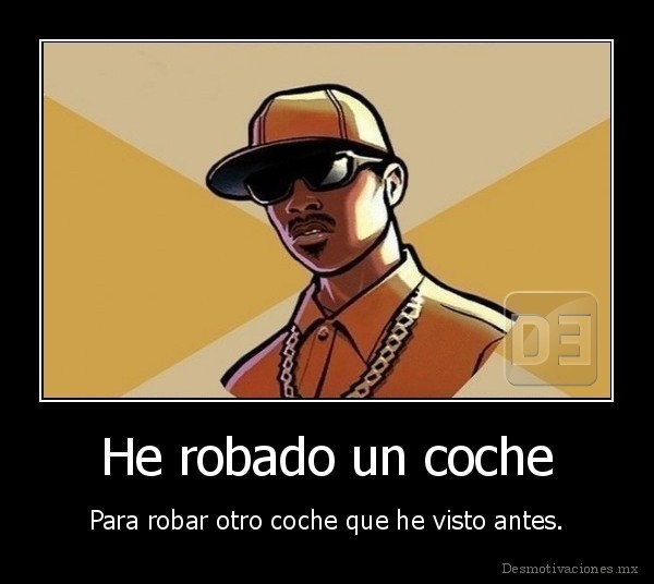 He robado un coche