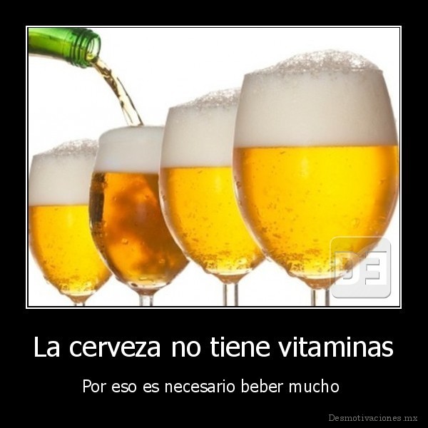 La cerveza no tiene vitaminas