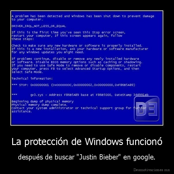 La protección de Windows funcionó