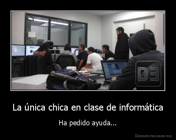 La única chica en clase de informática