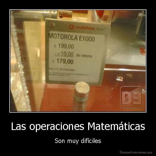 Las operaciones Matemáticas