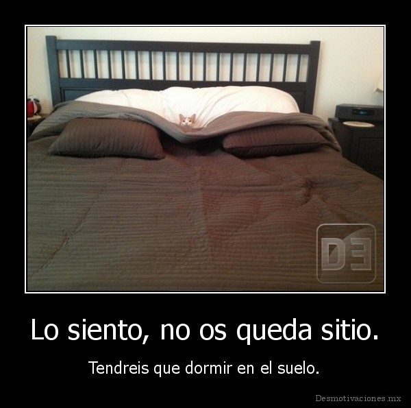 Lo siento, no os queda sitio.