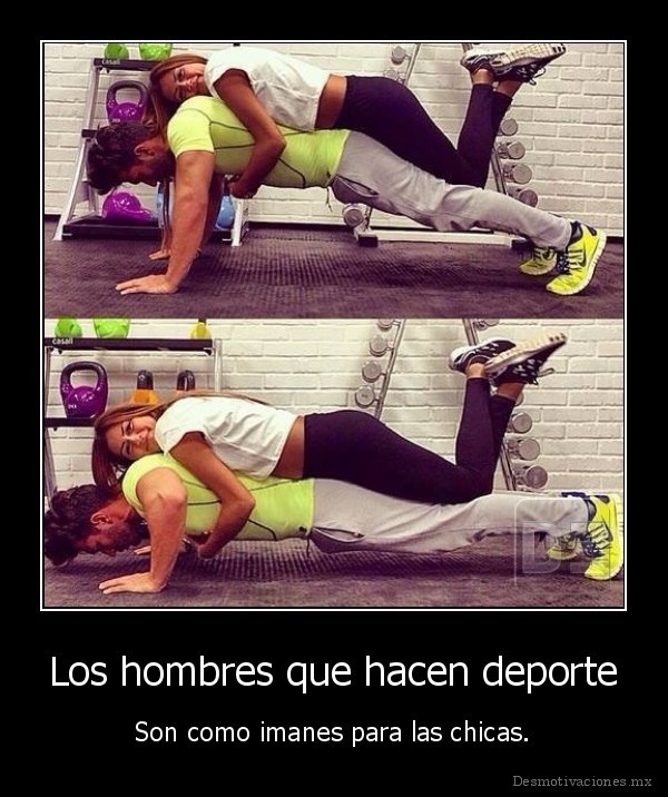 Los hombres que hacen deporte