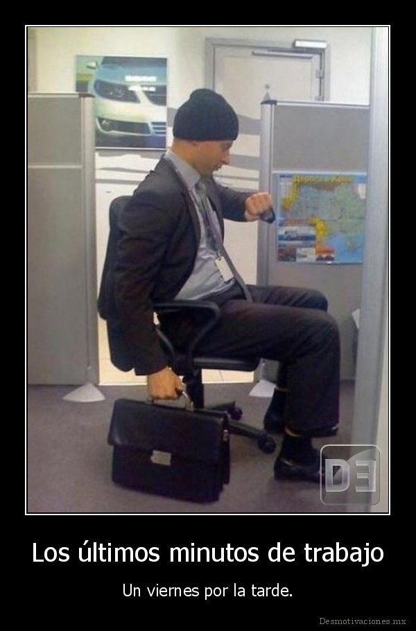 Los últimos minutos de trabajo