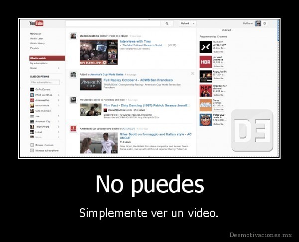 No puedes