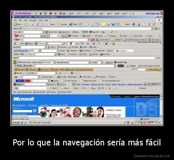 Por lo que la navegación sería más fácil