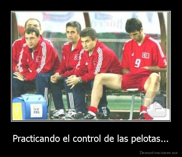 Practicando el control de las pelotas...