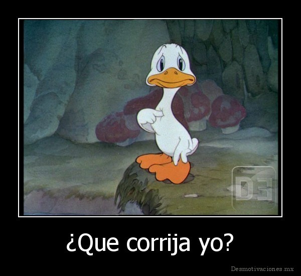 ¿Que corrija yo?