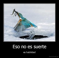Eso no es suerte - es habilidad
