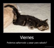 Viernes - Podemos saltarnoslo y pasar para sabado?