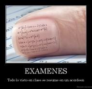 EXAMENES - Todo lo visto en clase se resume en un acordeon