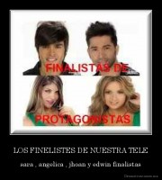 LOS FINELISTES DE NUESTRA TELE - sara , angelica , jhoan y edwin finalistas