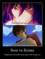 Sora vs Keima - Empieza la batalla mas epica entre gamers