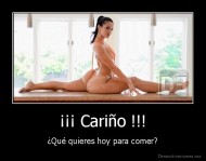 ¡¡¡ Cariño !!! - ¿Qué quieres hoy para comer?