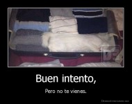 Buen intento, - Pero no te vienes.