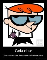 Cada clase - Tiene un chaval que siempre viste de la misma forma.