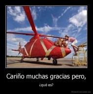 Cariño muchas gracias pero, - ¿qué es?