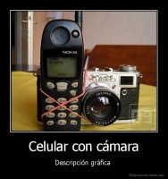 Celular con cámara - Descripción gráfica 