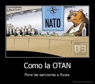 Como la OTAN - Pone las sanciones a Rusia.