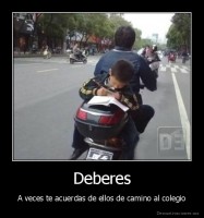 Deberes - A veces te acuerdas de ellos de camino al colegio