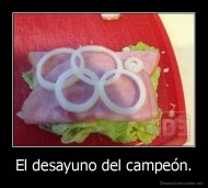 El desayuno del campeón. - 