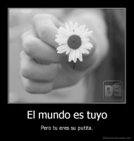 El mundo es tuyo - Pero tu eres su putita.