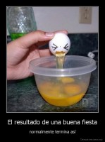 El resultado de una buena fiesta - normalmente termina así