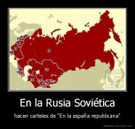 En la Rusia Soviética - hacen carteles de "En la españa republicana"