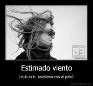 Estimado viento - ¿cuál es tu problema con el pelo?