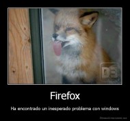 Firefox - Ha encontrado un inesperado problema con windows