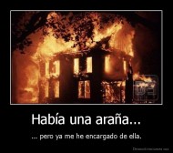 Había una araña... - ... pero ya me he encargado de ella.