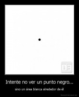 Intente no ver un punto negro... - sino un área blanca alrededor de él