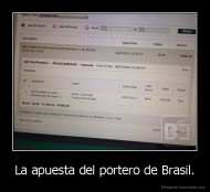 La apuesta del portero de Brasil. - 