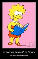 La chica más lista de 2º de Primaria - Durante 23 años seguidos