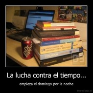La lucha contra el tiempo... - empieza el domingo por la noche