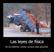 Las leyes de física - No se deberían olvidar aunque seas gilipollas.
