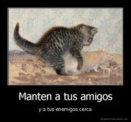 Manten a tus amigos - y a tus enemigos cerca