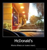 McDonald's - Ahora ofrece un nuevo menú.