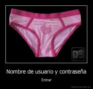 Nombre de usuario y contraseña - Entrar