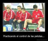 Practicando el control de las pelotas... - 