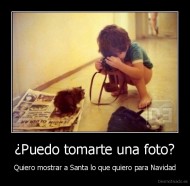 ¿Puedo tomarte una foto? - Quiero mostrar a Santa lo que quiero para Navidad