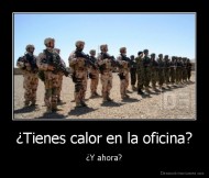¿Tienes calor en la oficina? - ¿Y ahora?
